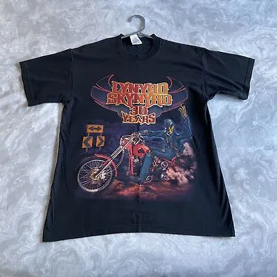 Buy Vintage Lynyrd Skynyrd Shirt Black Rock Band 2003 30 Year Vicious Cycle Mens M • 19.99£