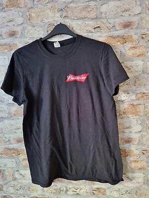 Buy Budweiser T-Shirt - Size M - Black Short Sleeve Double-Sided Print - Promotional • 9.99£