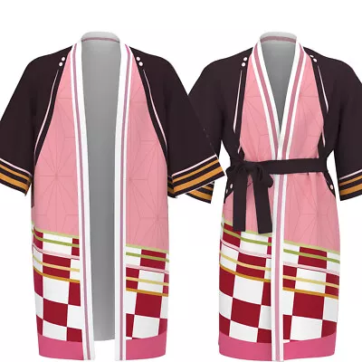 Buy Cosplay Demon Slayer Bathrobe Pajamas Kamado Tanjirou Nezuko Sleepwear Nightwear • 22.79£