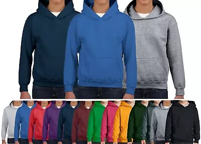 Buy Gildan Kids Childs Childrens Girls Boys Heavy Blend Hoodie Hooded Sweatshirt • 13.75£