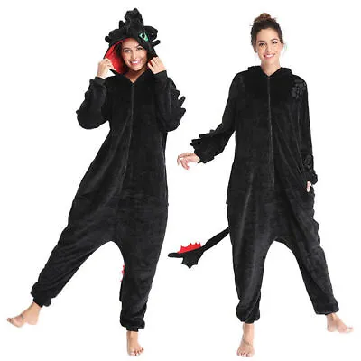 Buy Unisex Toothless How To Train Your Dragon Pajamas Kigurumi Sleepwears Gifts • 36.83£