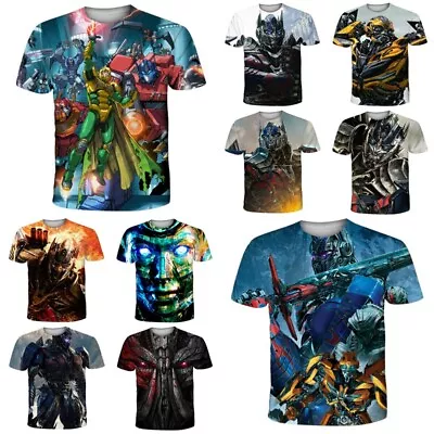 Buy Kids Boys Girls Transformers Casual Summer T-Shirt Short Sleeve Tee Tops Gift • 4.99£