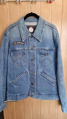 Buy Pretty Green Denim Jacket Live Forever XL Great Condition • 19.99£