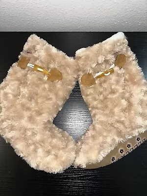 Buy Jane And Bleecker Slipper Socks Brown Beige Faux Fur Comfy Cozy Women’s Sz L/XL • 27.47£