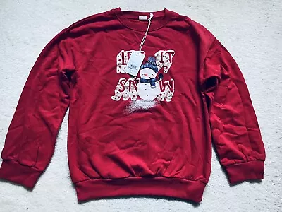Buy NEW Girls Red ‘Let It Snow’ Christmas Jumper Age 14 Years From Next • 15£