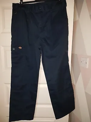 Buy Dickies Blue Cargo Work Trousers Size 36W 29L New Without Tags • 12.50£