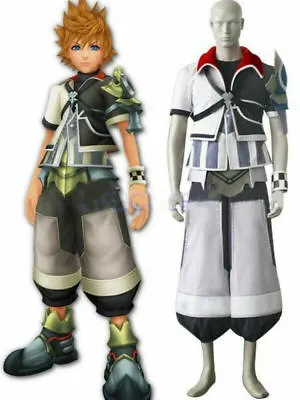 Buy Kingdom Hearts Ventus Black And White Uniform Cloth Leather Cosplay Costume • 79.19£