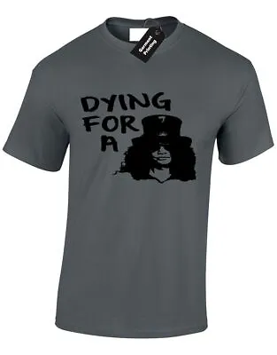 Buy Dying For A Slash Mens T Shirt Parody Rock N Roll Festival Guitar Top Hat Retro • 7.99£