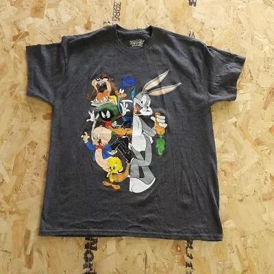 Buy Looney Tunes Graphic T Shirt Grey Adult Extra Large XL Mens Summer • 11.99£