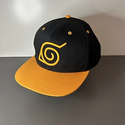 Buy Official Boruto Naruto Next Generations SnapBack Hat Cap Black Yellow Adjustable • 19.99£
