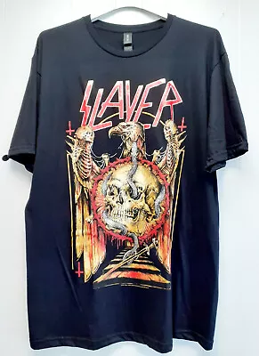 Buy Slayer Size Large T Shirt New Official Skull & Eagle On Front No Backprint Metal • 17£