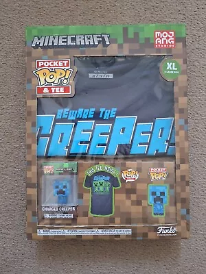 Buy Funko Pop & Tee Minecraft Charged Creeper T-Shirt Size Extra Large XL New • 14.95£