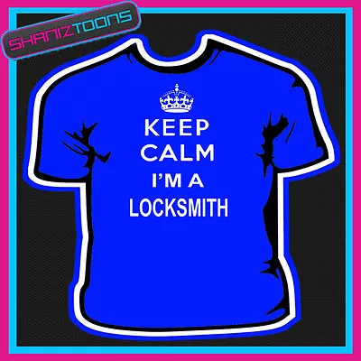Buy Keep Calm Locksmith Adults Mens Ladies Womens T Shirt  • 9.49£