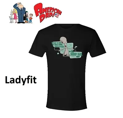 Buy Ladies T Shirt Black,  American Dad TGI Hump Day, Alien, Size M L XL 10 12 14 • 4.99£