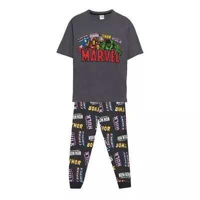 Buy NEW Official Marvel Short Sleeve Pyjama PJ Set Mens Character • 19.99£