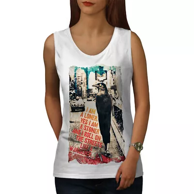 Buy Wellcoda Loner Stoner City Animal Womens Tank Top, Bird Athletic Sports Shirt • 15.99£