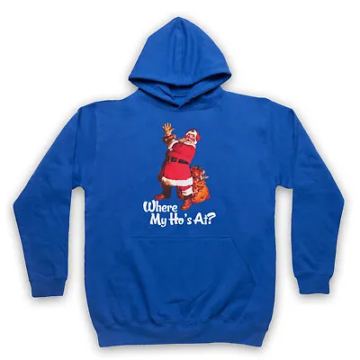 Buy Where My Ho's At Santa Claus Father Christmas Funny Unisex Adults Hoodie • 27.99£