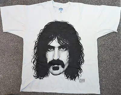 Buy Vintage 90s Frank Zappa Portrait Face T-shirt XL 1998 • 68£