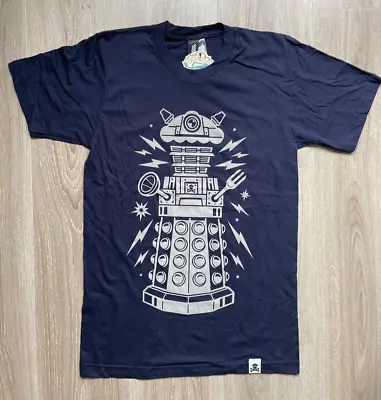 Buy Johnny Cupcakes 2013 Cake-Bot Dr Who Dalek T-Shirt Small With Tags Rare Navy • 49.99£