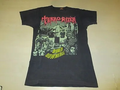 Buy Terrorizer World Downfall 1990 Shirt Vintage Napalm Death  Morbid Angel Nausea • 145.58£