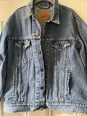 Buy Mens Vintage Levi’s Blue Denim Jacket M 1990s 70503 02 Red Tab Trucker • 20£