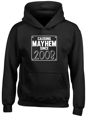Buy Causing Mayhem Since 2008 Birthday Kids Childrens Hoodie • 13.99£