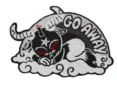 Buy Killstar Go Away Baphomet Goat Clouds Gothic Punk Embroidered Patch KSRA003759 • 9.08£