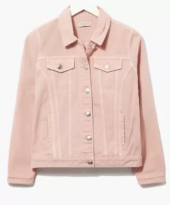 Buy Ladies, Papaya Pink Denim Jacket, UK12 • 8.99£