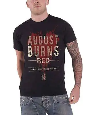 Buy August Burns Red T Shirt Hearts Filled Band Logo New Official Mens Black • 15.95£