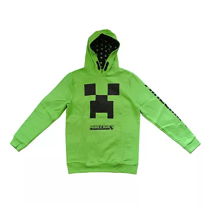 Buy Kids Boys Minecraft Green Creeper Hooded Top Age 7-16 Years • 9.99£