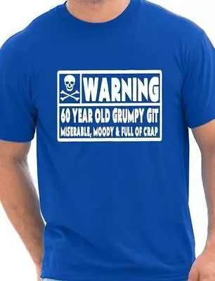 Buy 60 Year Old Git Mens Funny 60th Birthday Gift Fathers Day T-Shirt Size S-XXL • 9.95£