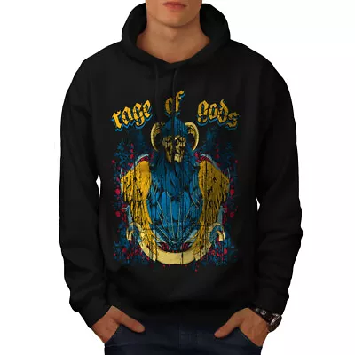 Buy Wellcoda Rage Of Gods Death Mens Hoodie, Legend Casual Hooded Sweatshirt • 32.99£