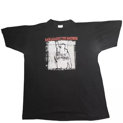 Buy Vintage Rage Against The Machine Battle Of Los Angelos Band T Shirt • 175£