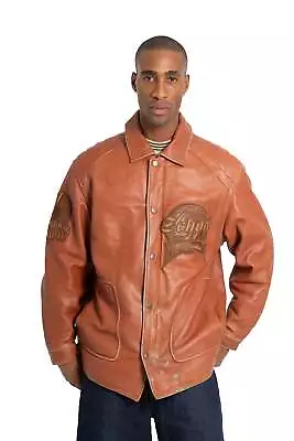 Buy Schott Brown Leather Jacket Stud Detail Leather Jacket • 115£