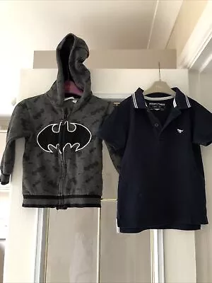 Buy Boys Ages 2/3 & 3/4 Next Polo Shirt And Batman Hooded Jacket  • 1.99£