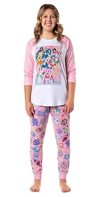 Buy Sailor Moon Merch Women's Character Poster Raglan Jogger Pajama Set • 34.16£