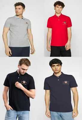 Buy Gant Mens Short Sleeve Cotton Pique Polo Shirts T Shirt Top Golf Tee M L XL 2XL • 16.99£