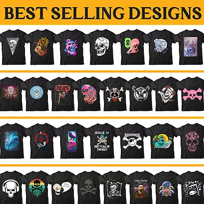 Buy Skull Biker Devil Heavy Metal Rock Demon Unisex Tee Top Mens T Shirts #P1 #PR #M • 8.99£