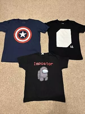 Buy Immaculate Boys Marvel & Imposter T Shirts Aged 9-11 & 10-12 Cotton Shirts • 2.80£