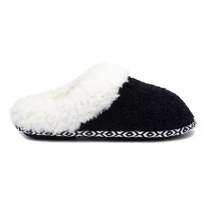 Buy Totes Womens Slippers Blue Adults Ladies Mule Navy Bobbled On Faux Fur Foam SIZE • 9.99£