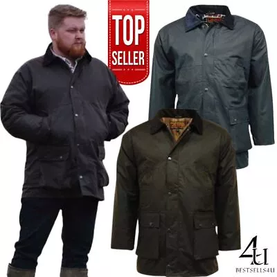 Buy Mens Game Classic Padded Wax Jacket Hunting Shooting Water Repellent S-5XL UK • 45.85£