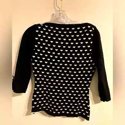 Buy Banned Apparel Vintage Heart Dancing Days 3/4 Bow Sleeve Knit Sweater Women's M • 18.44£