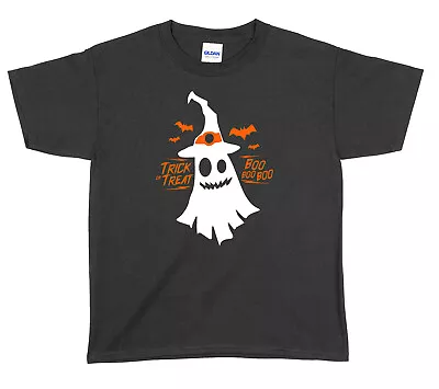 Buy Halloween Trick Or Treat Boo Boys Girls Unisex Funny T-Shirt • 9.99£