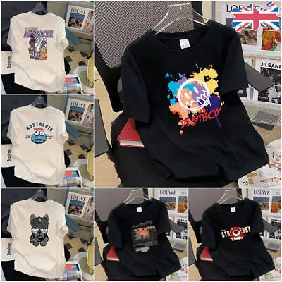 Buy Unisex Graffiti Short Sleeves Summer Casual T-shirt Cartoon Print Shirts Tops • 11.87£