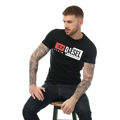 Buy Men's T-Shirt Diesel T-Diego Cuty Maglietta Short Sleeve In Black • 34.99£