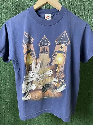 Buy Bugs Bunny Daffy Duck Youth T Shirt Distressed Size Small Vintage • 3.94£