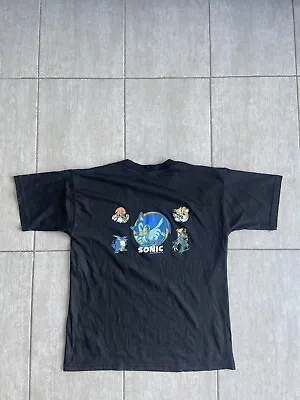 Buy Vintage Sonic The Hedgehog T Shirt 1998 Sega Enterprise Size L *Dry Rot* Top 90s • 62.09£