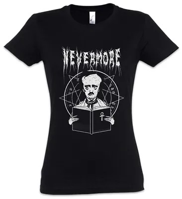 Buy Nevermore Women T-Shirt Edgar Allan Allen Symbol Poe Raven Horror Autor • 22.79£
