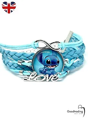 Buy Lilo & And Stitch Bracelet Band Friendship Bangle Jewellery Glass Love Wrist • 3.99£