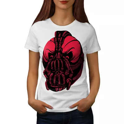 Buy Wellcoda Evil Bane Mask Womens T-shirt, Dangerous Casual Design Printed Tee • 15.99£